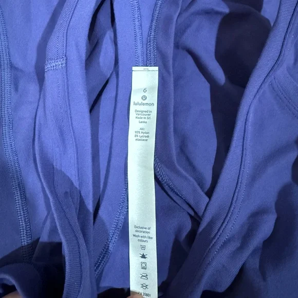 Lululemon Charged Indigo Purple Stretch Curve Hem Scoop Neck Racerback Tank Top - Picture 4 of 6